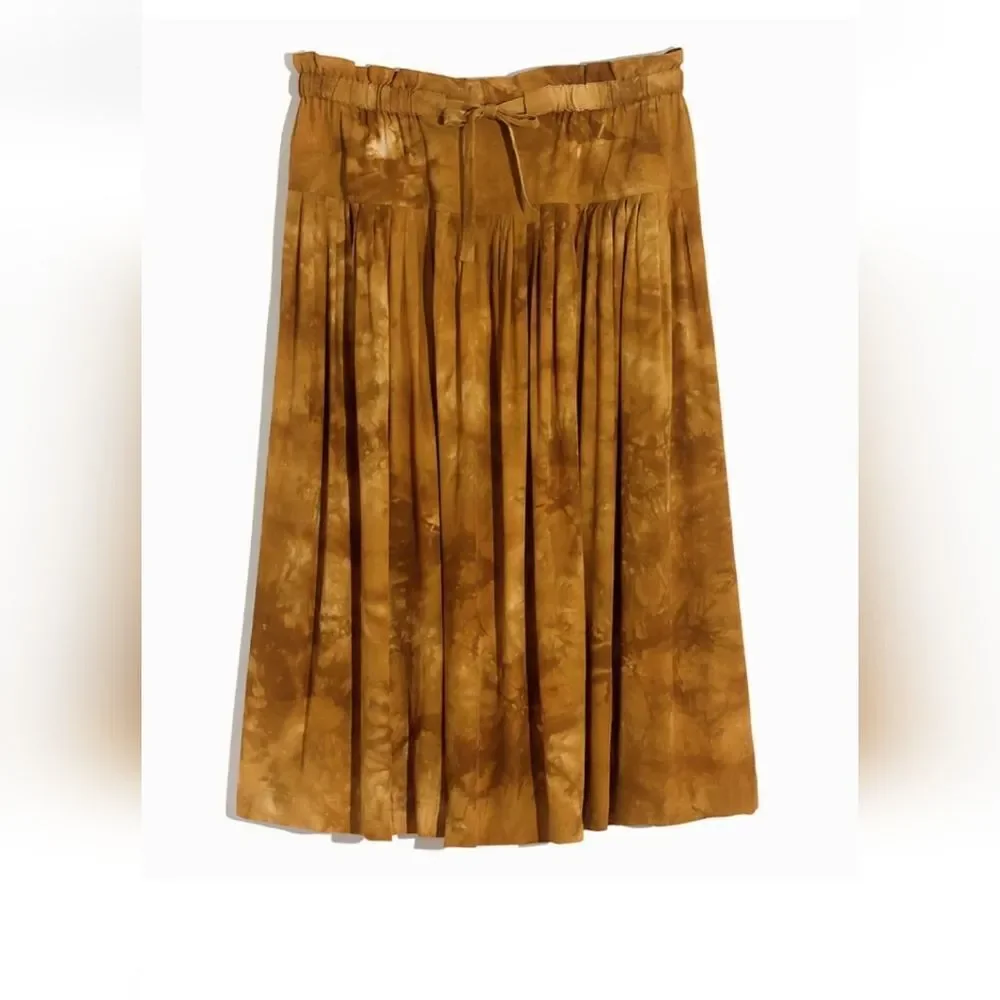 Madewell Tie-Front Paperbag Midi Skirt sz Sm